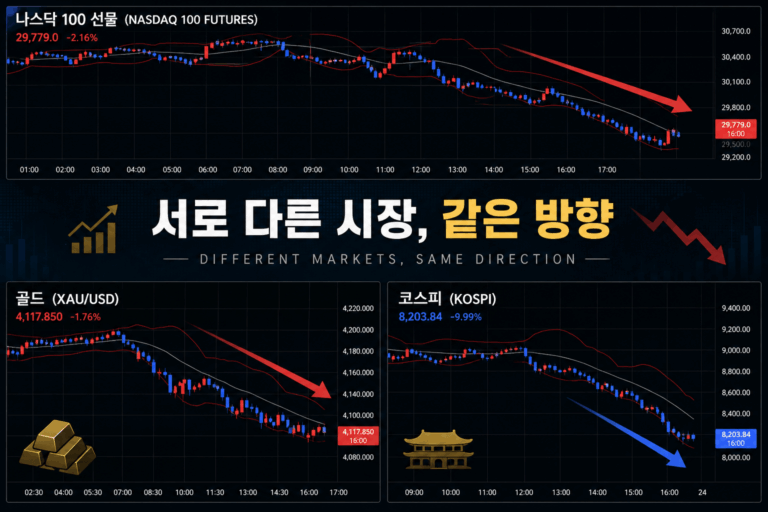 서로 다른 시장이 같은 방향으로 움직인 날