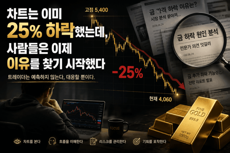 차트는 이미  25% 하락했는데, 사람들은 이제 이유를 찾기 시작했다